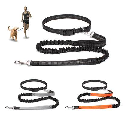 Hand Free Dog Leash for Pet Walking Running Jogging Adjustable Dog Leash Waist Belt Chest Strap Traction Rope Dog Accessories