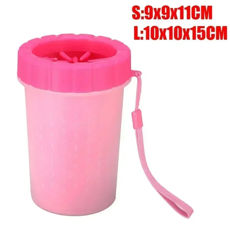 Dog Foot Cup Paw Washer Cleaner Dog Cat Foot Cleaning Brush Soft Silicone Dog Paw Cleaning Dog Paw Cleaning Bucket Accessories